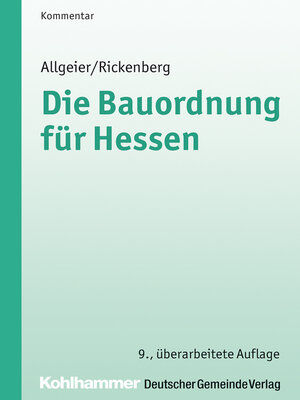 cover image of Die Bauordnung für Hessen